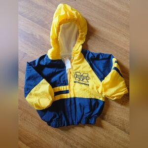 Park Bench Kids toddler 12 month Michigan University vintage windbreaker
